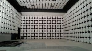 Partially dismantled 10m semi-anechoic chamber